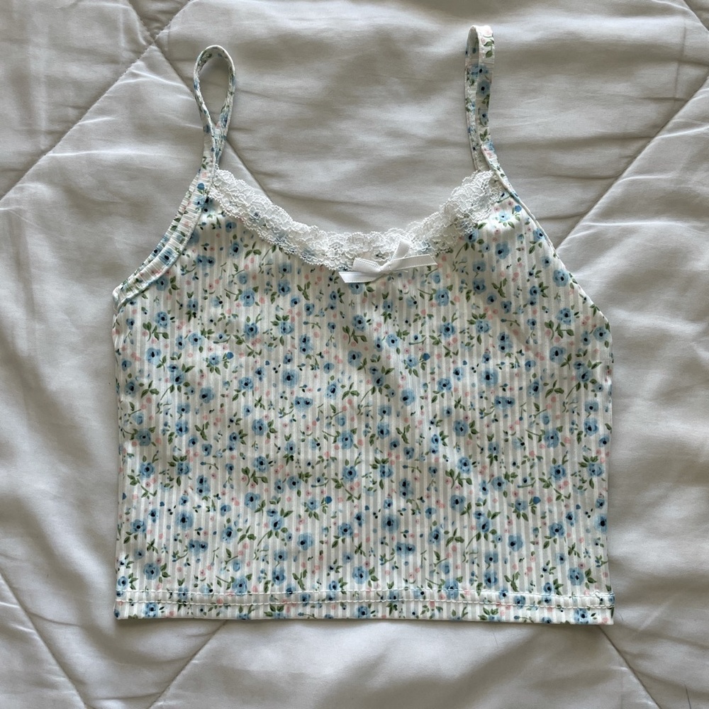 Shein Crop Floral Tank